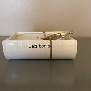 NWT Mudpie CAN-Berry Cranberry Dish Set with Serving Spatula